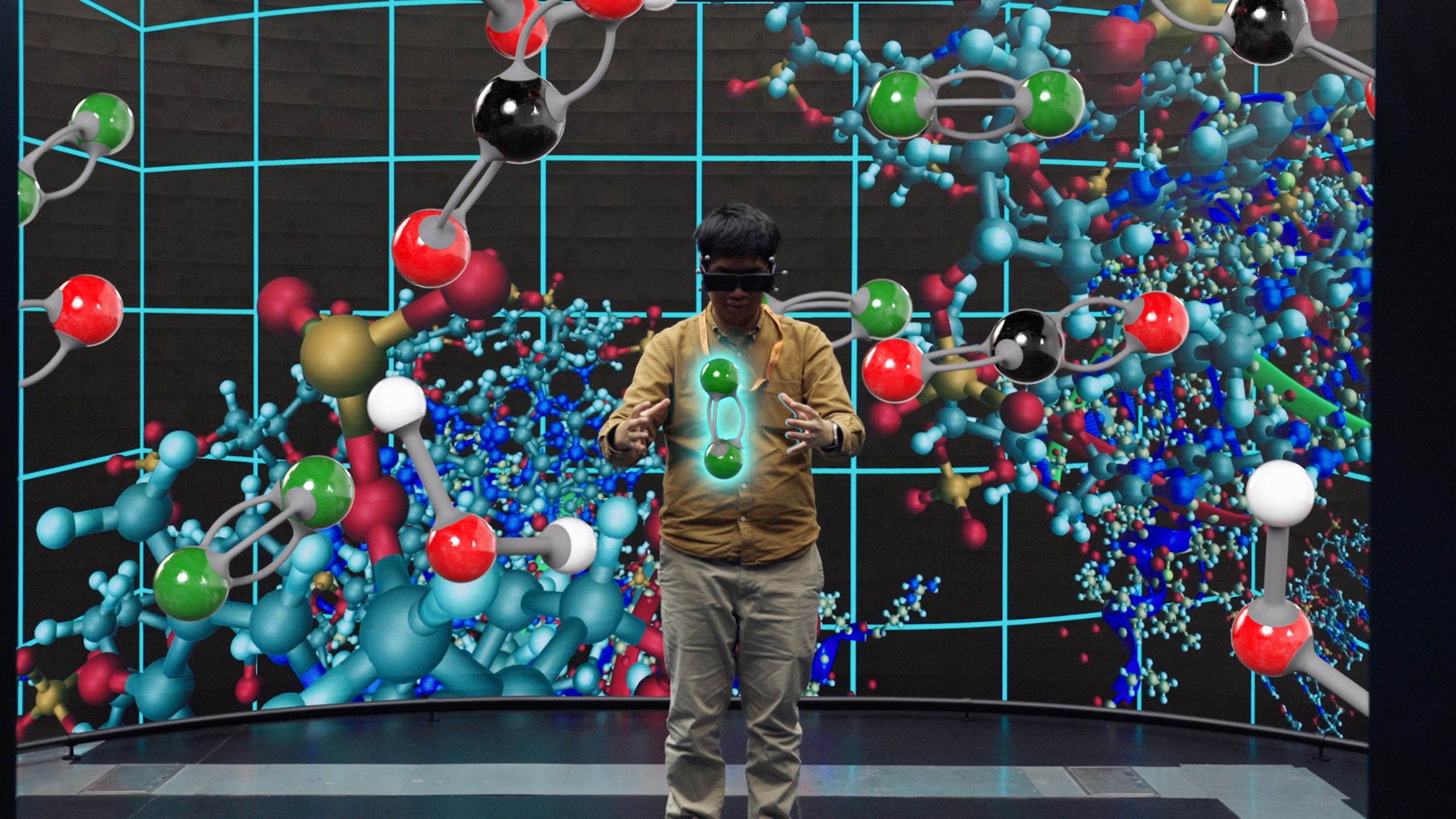 Wide shot of Reality Emulator from Bristol Digital Futures Institute film. Beeston Media video production Bristol, science and technology video production, higher education video production.