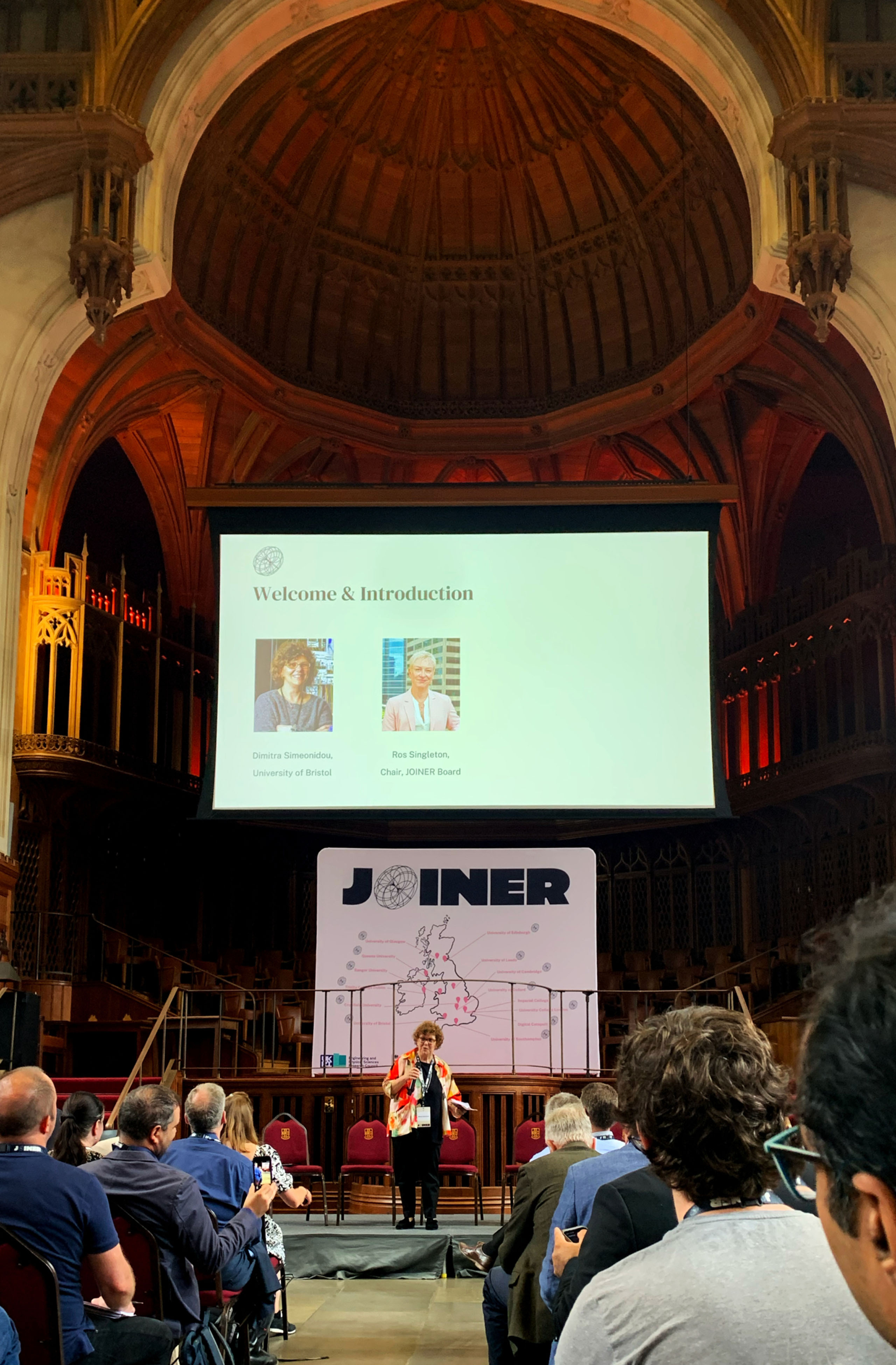JOINER Conference wide shot Wills Memorial Building. Beeston Media video production Bristol, science and technology video production, higher education video production.