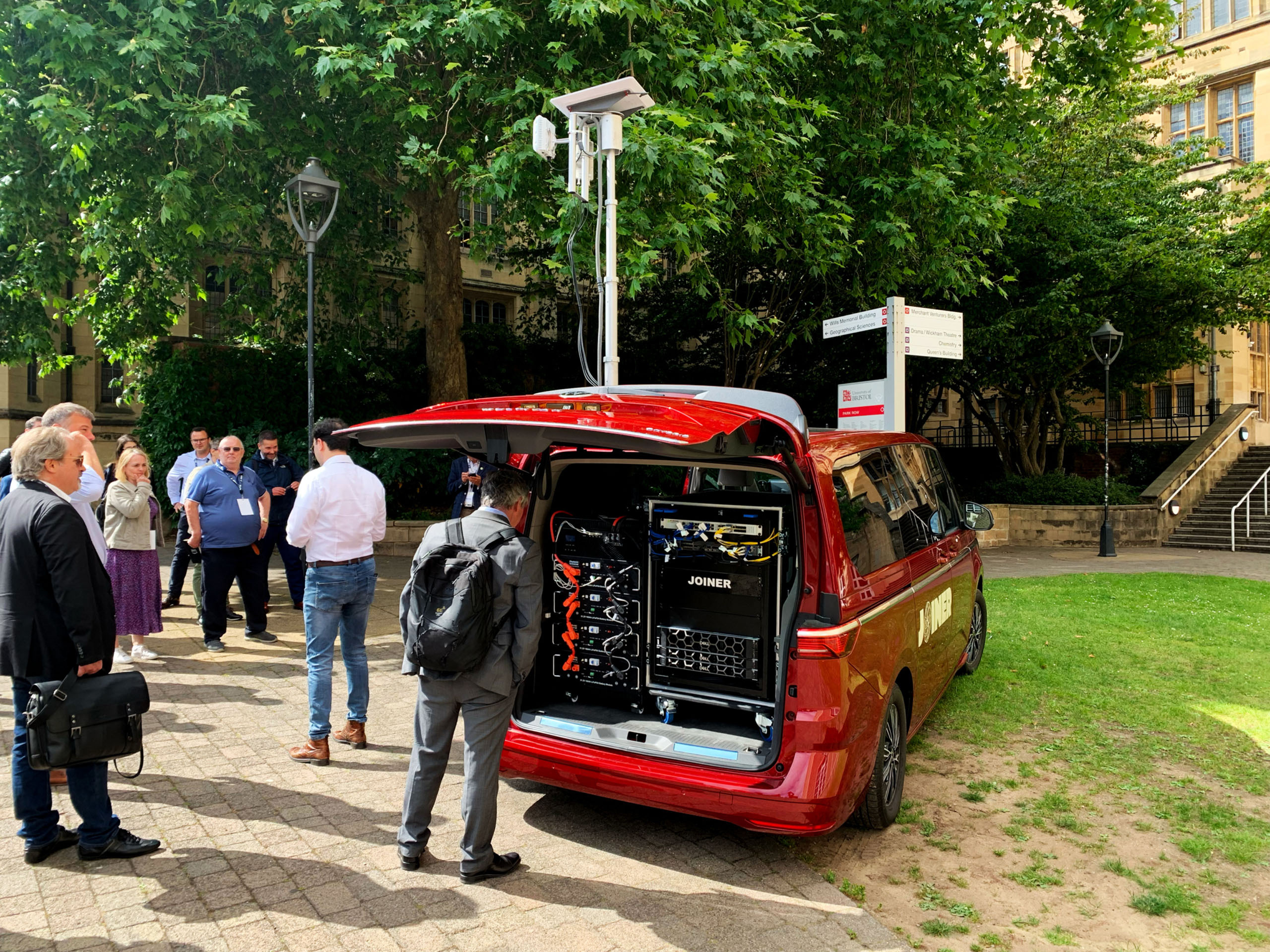 JOINER van at JOINER Conference. Beeston Media video production Bristol, science and technology video production, higher education video production.