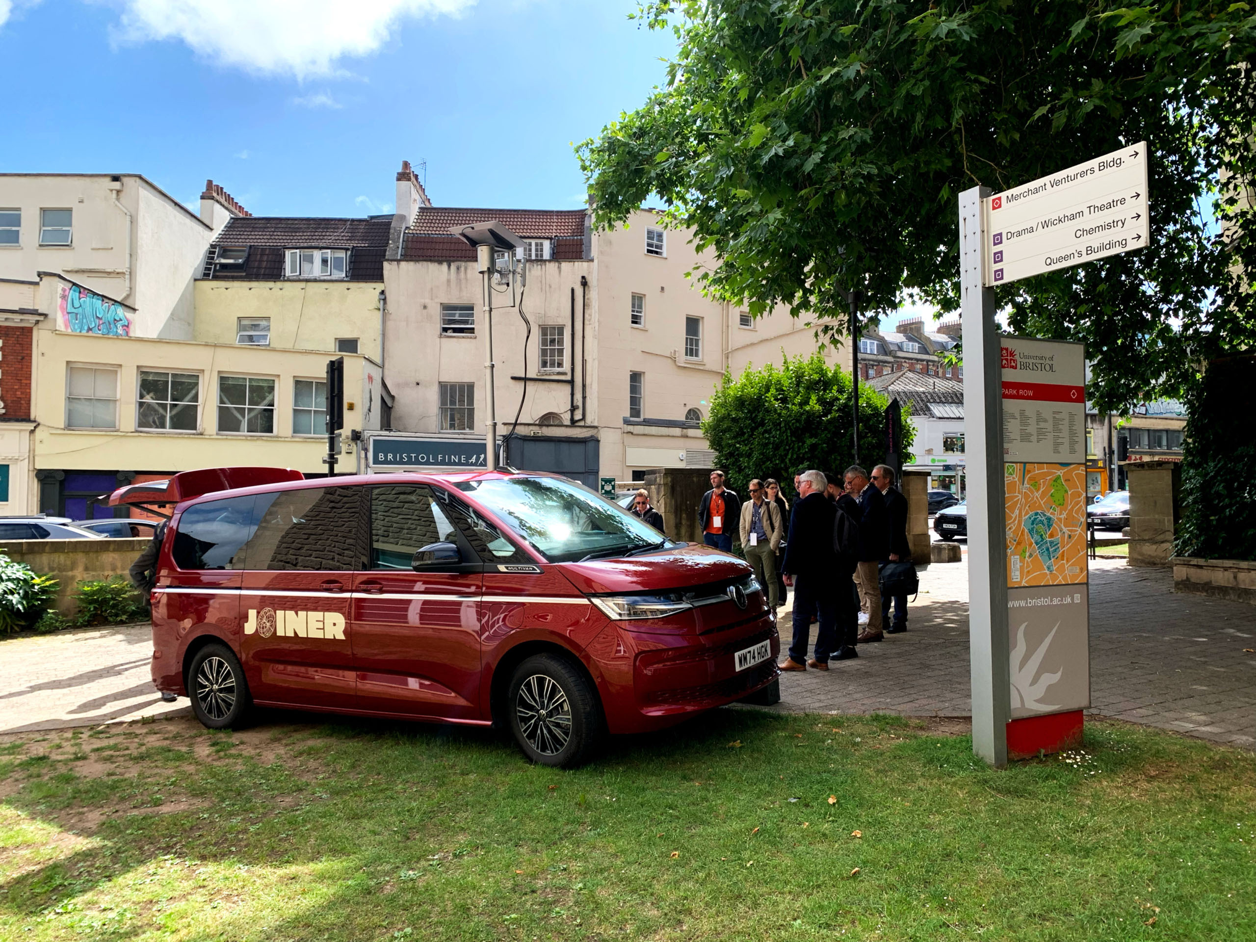 JOINER van at JOINER Conference. Beeston Media video production Bristol, science and technology video production, higher education video production.