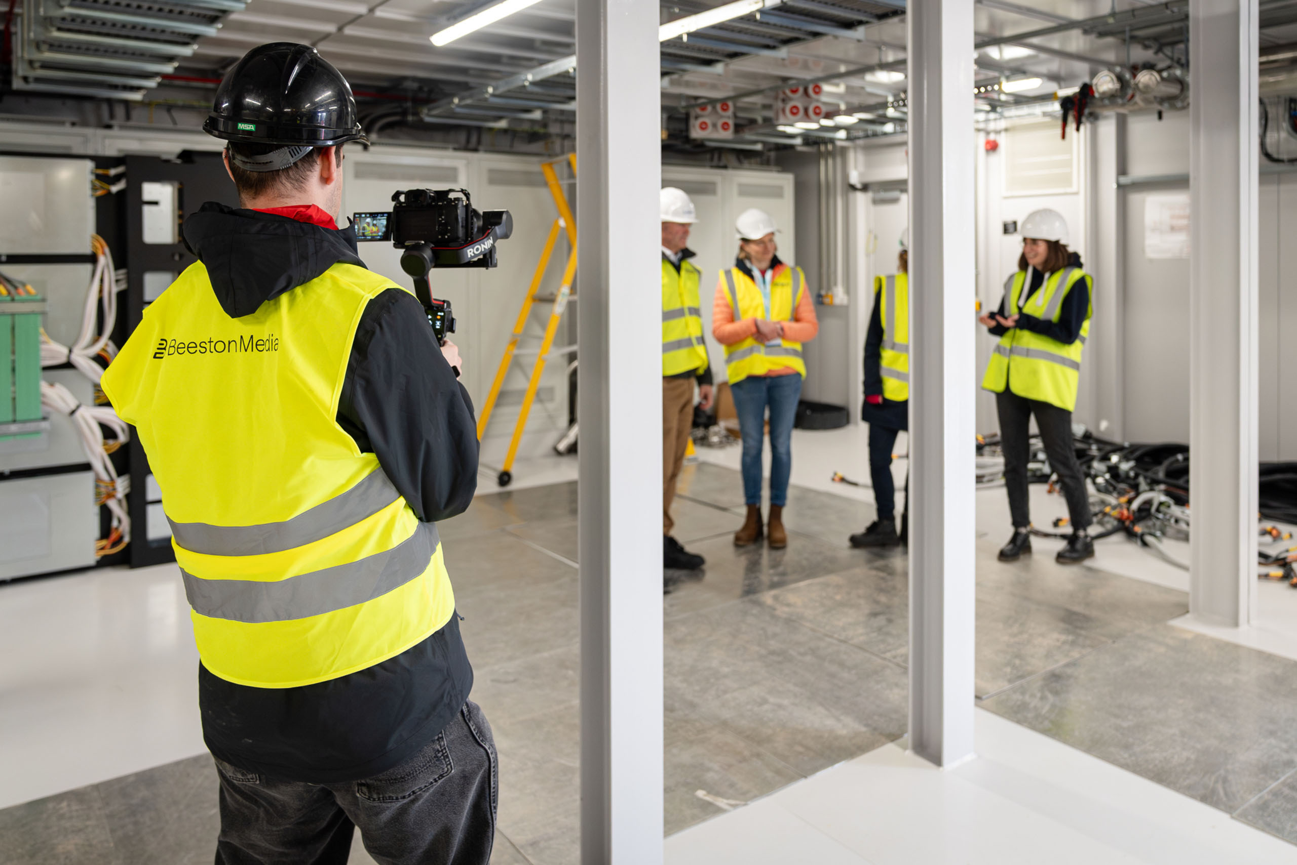Beeston Media filming construction of Isambard-AI. Beeston Media video production Bristol, science and technology video production, higher education video production.