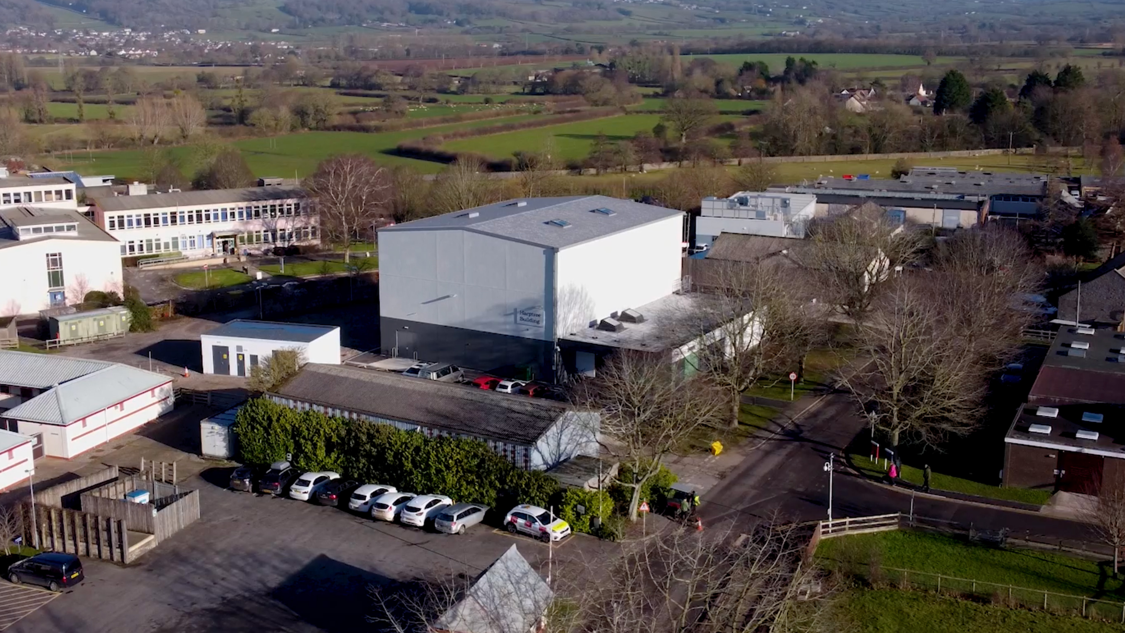Aerial shot of facility from University of Bristol SoFSI launch film. Beeston Media video production bristol science and technology video production higher education video production.