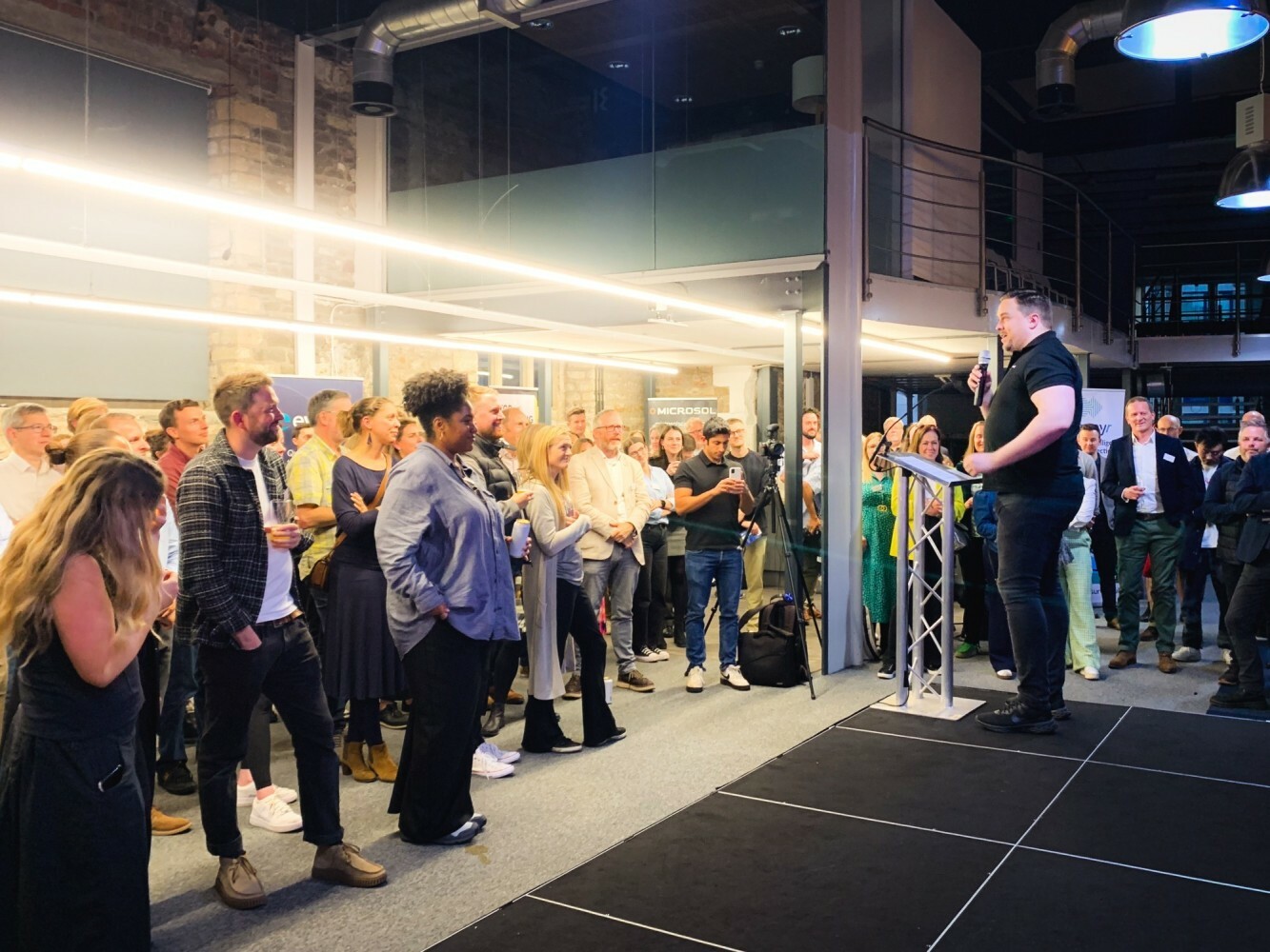 Event still from the 2025 Tech Xpo event. Beeston Media video production Bristol, science and technology video production, higher education video production.