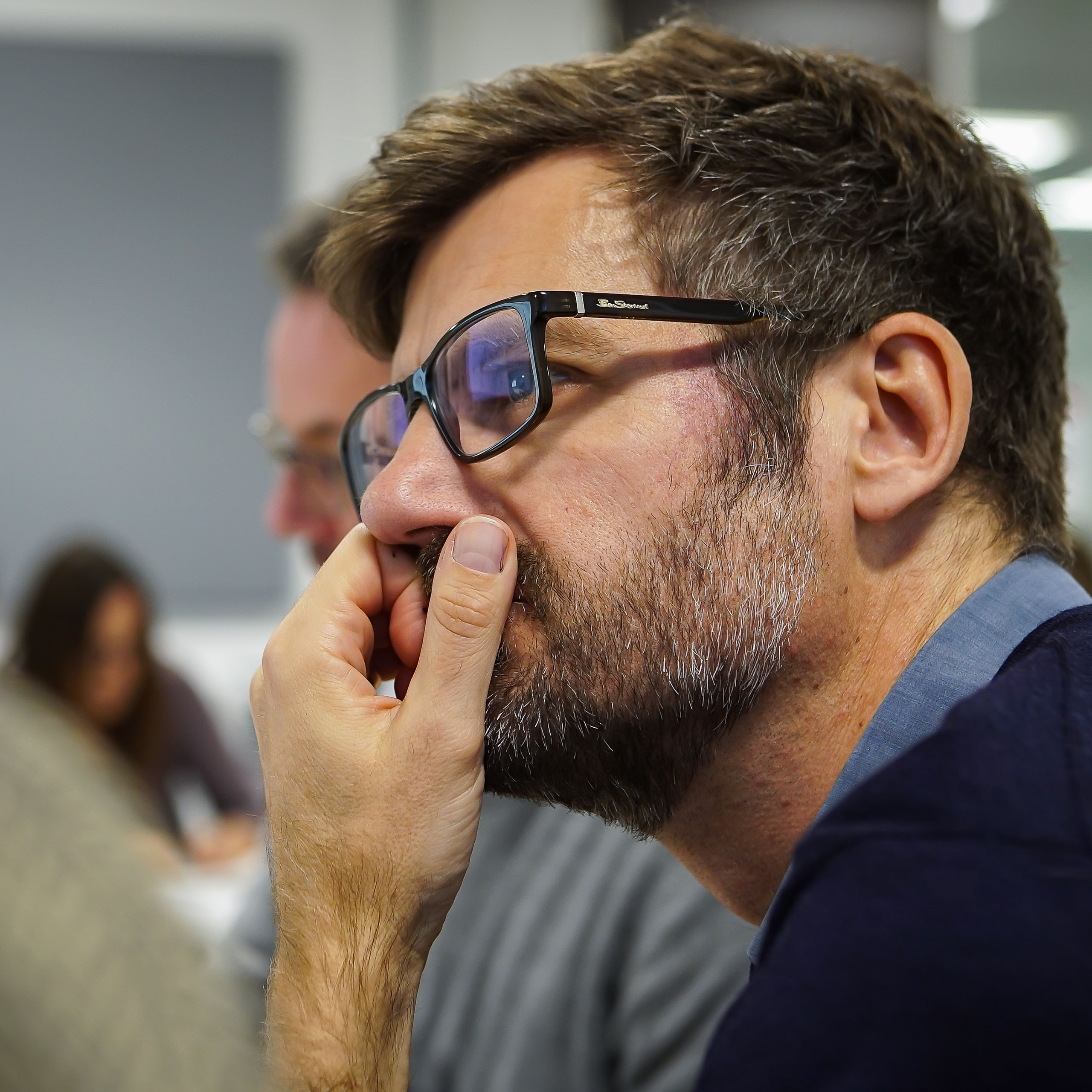 Still of man at event for Temple Quarter Enterprise Campus, University of Bristol staff. Beeston Media property and design video production, Bristol video production.