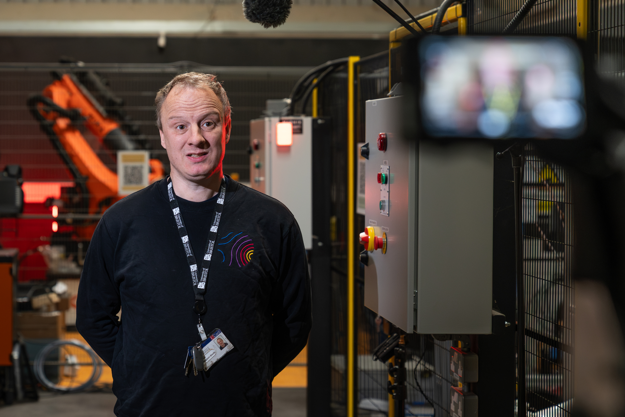 Hot Robotics project CERBERUS behind the scene photos. Beeston Media video production Bristol, science and technology video production, higher education video production.