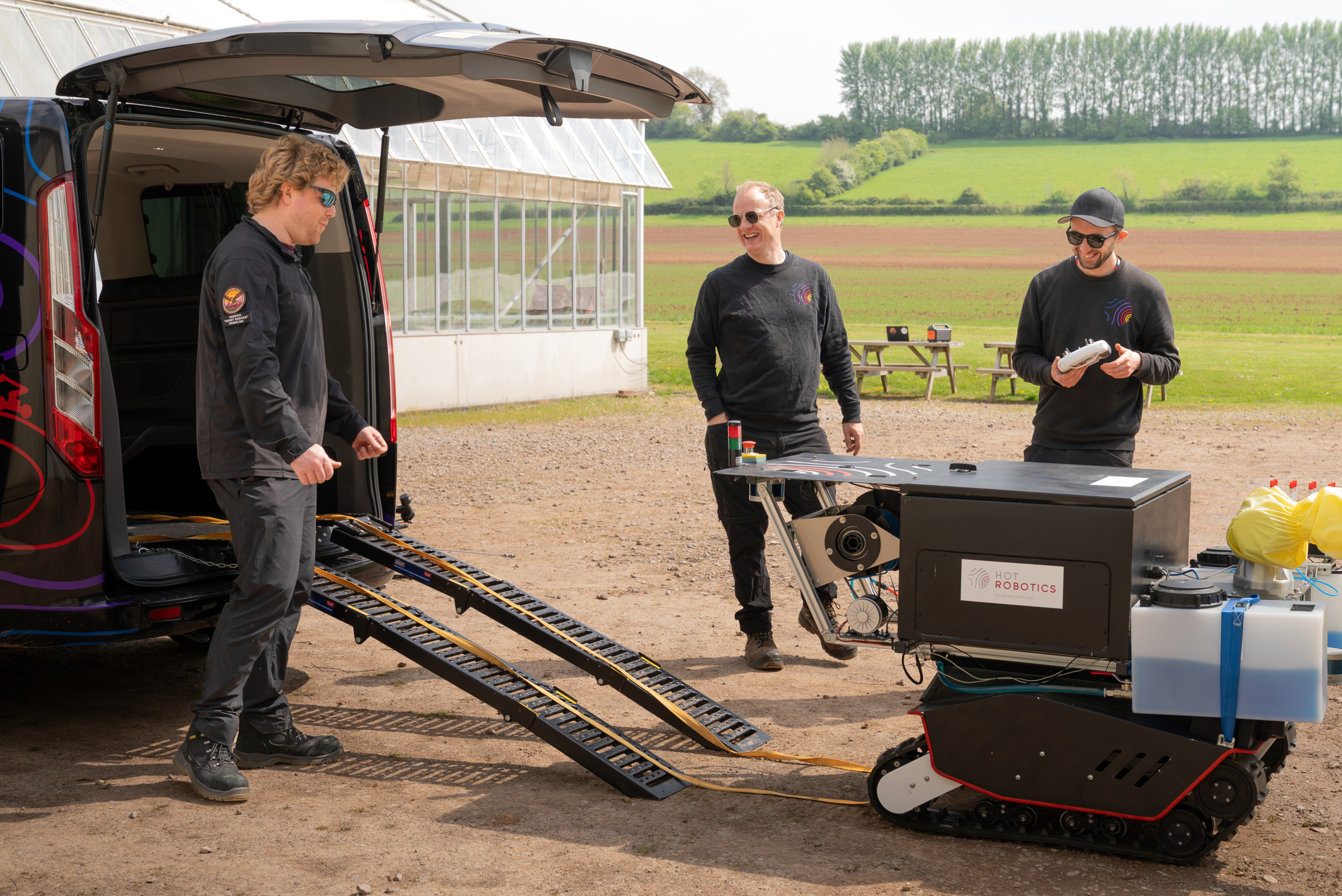 Hot Robotics project CERBERUS behind the scene photos. Beeston Media video production Bristol, science and technology video production, higher education video production.