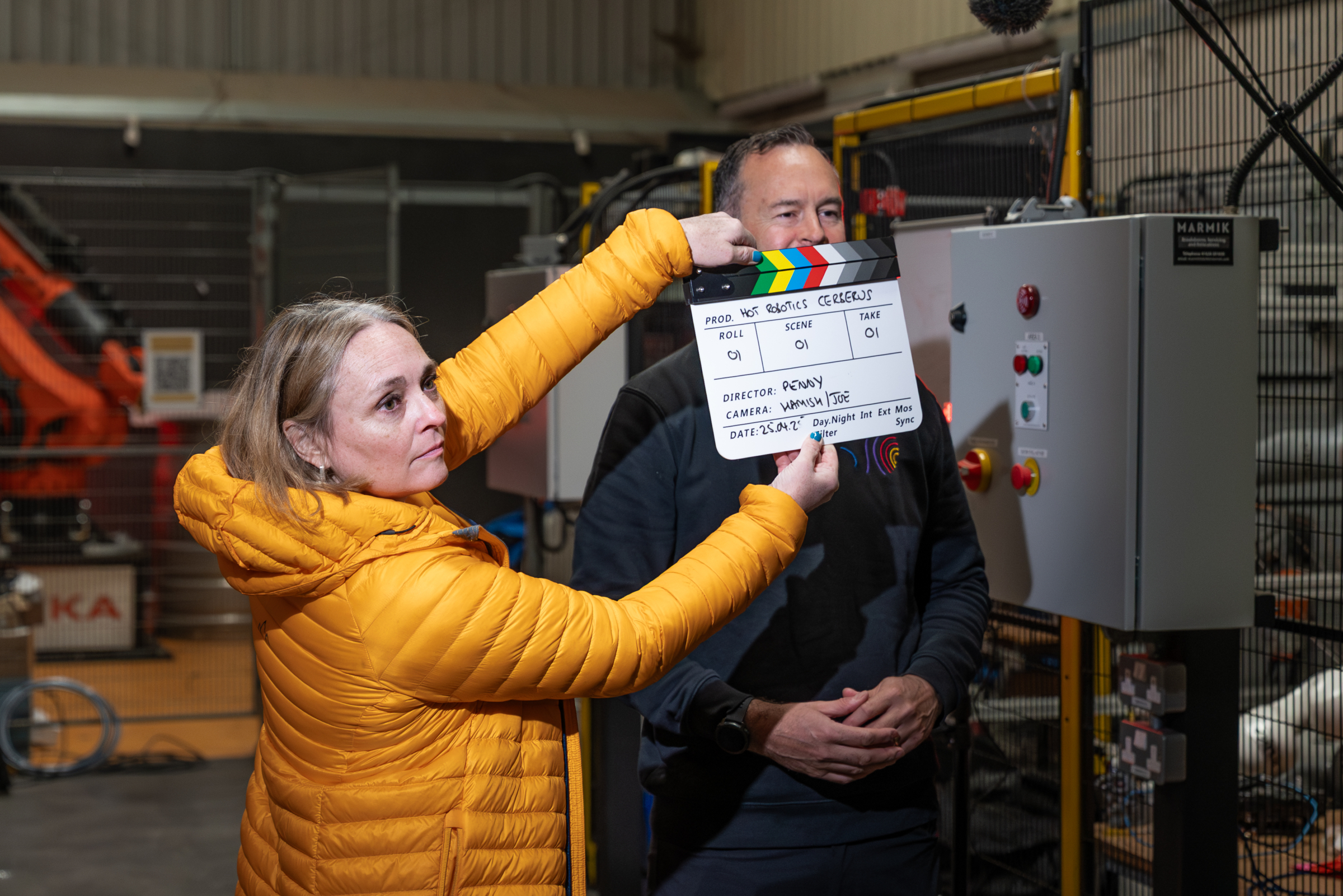 Hot Robotics project CERBERUS behind the scene photos. Beeston Media video production Bristol, science and technology video production, higher education video production.