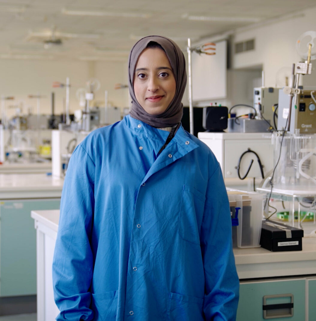 Hero shot of University of Bristol alumni scholarship recipient Misbah. Beeston Media video production bristol science and technology video production higher education video production.