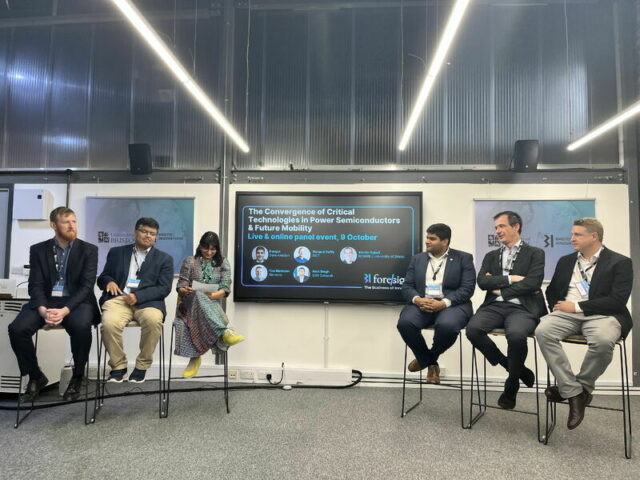 BTF+ event still - semiconductor panel. Beeston Media video production Bristol, science and technology video production, higher education video production.