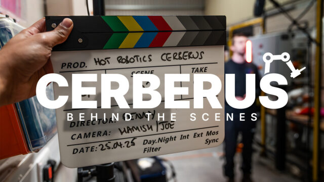 Hot Robotics project CERBERUS behind the scene photos. Beeston Media video production Bristol, science and technology video production, higher education video production.