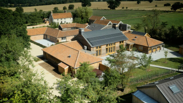 Aerial shot from film of Retreat East, Suffolk. Beeston Media property and design video production, Bristol video production.