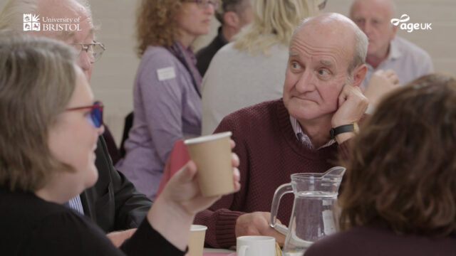 Shot from film of Older Men at the Margins research study for University of Bristol. Beeston Media video production bristol science and technology video production higher education video production.